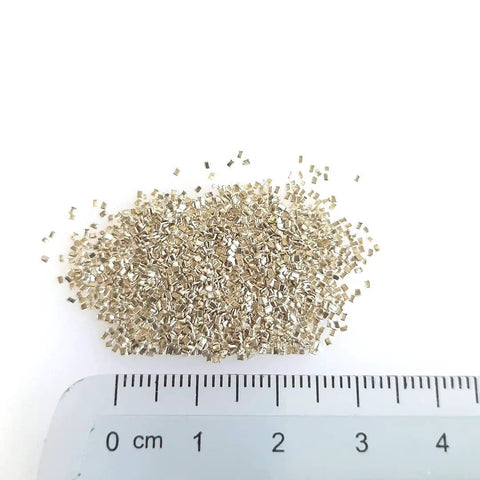 Hard Silver Solder Chips 3 Grams Approx 2000 Pieces 0.5 By 1.0 By 0.25mm Tiny Lead Free Cadmium Free Made In USA For Precision Electronics Soldering And Mini PCB Builds
