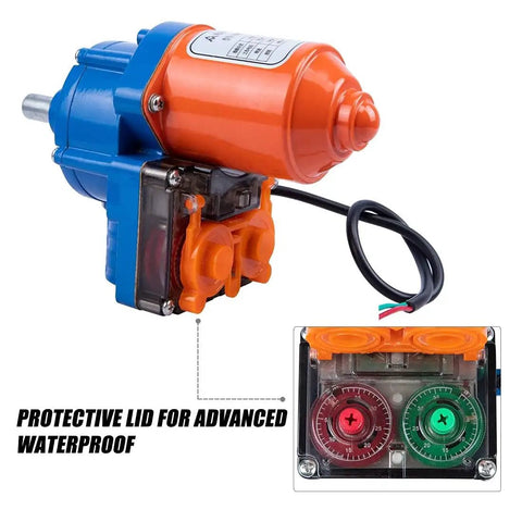 Greenhouse Roll Up Motor Kit 24V 100W Electric System For Auto Venting with protective waterproof lid