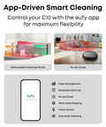 App interface of C10 Robot Vacuum With Self Emptying Dock And 4000 Pa Suction LiDAR Smart Mapping Ultra Slim 2.85 Inch Body