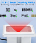 Embedded Barcode Scanner With NFC Reader 1D 2D QR Code Module TTL Interface in use decoding multiple barcodes.