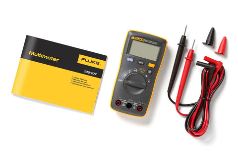 AC And DC Current Handheld Digital Multimeter With Backlit Display Pro Grade Tool, probes, manual, CAT III 600 V Safety Rating