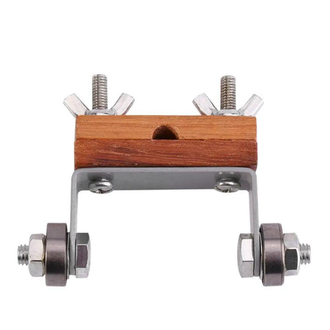 Heavy Duty Chisel Sharpening Guide Rock Solid Honing Jig with metal clamps and wooden frame for easy angle adjustments.