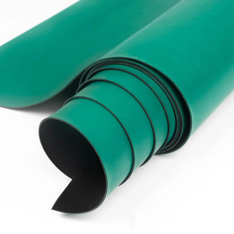 LOGIJOY green rubber ESD soldering mat roll, anti-static grounding desk mat, 23.7 x 118 in