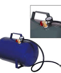 Two Pack Aluminum Air Tank Manifolds With Fill Port And Relief Bypass Safety Valve Knob On And Off Gauge Port And Hose Outlet