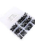 200 Piece Aluminum Blind Rivet Kit Assortment For DIY Projects in plastic organizer box
