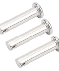 Round Clevis Pins Set 50Pcs Stainless Steel Flat Head Hinge Pins M6x25mm For Coolers And Equipment Locating Linear Moving Parts 304 Stainless Steel