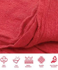 Red Cotton Shop Towels Pack Of Fifty Rags For Heavy Duty Cleaning Durable 100 Percent Cotton Cloths Extra Soft Yet Highly Absorbent