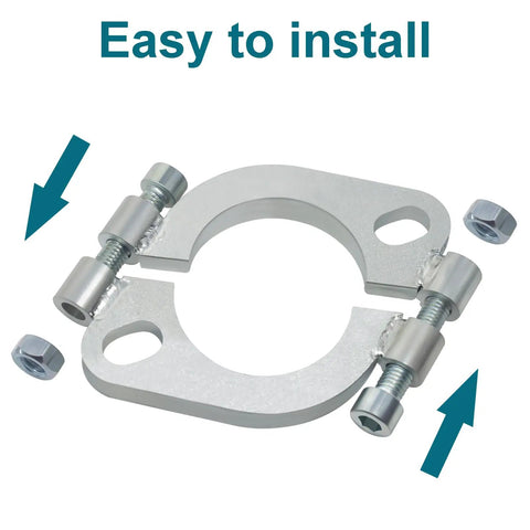 Straight Shot Exhaust Flange Repair Kit For 2.5 Inch Muffler Pipes featuring galvanized split flange for easy installation.