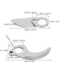 Heavy Duty Replacement Blades For Electric Pruning Shears, Four Piece Carbon Steel Pruner Knife Set, detailed view of two carbon steel blades.