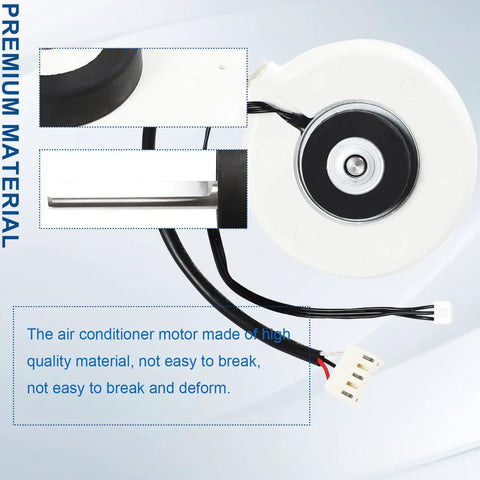 Beefy Brushless DC Air Conditioning Fan Motor 208-230V 60Hz 20W Internal Condenser Replacement for Midea AC Units YKFG-20-4-10L close-up