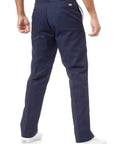 Mens Original Straight Leg Work Pants Rock Solid Heavy Duty Uniform Trousers Built Different For The Daily Grind Dark Navy back view