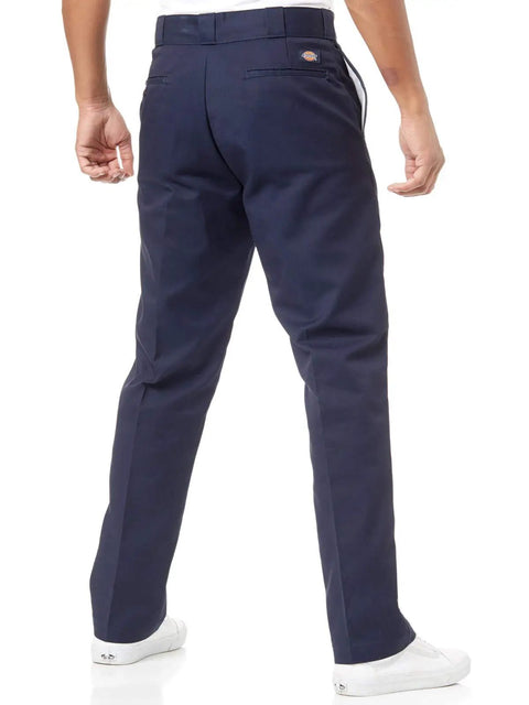 Mens Original Straight Leg Work Pants Rock Solid Heavy Duty Uniform Trousers Built Different For The Daily Grind Dark Navy back view