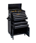 Beefed Up Rolling Toolbox With 8 Drawers And Detachable Top Box Mobile Steel Tool Storage showing open drawers and cabinet