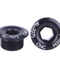 Two Pack M20 Crankset Arm Bolts Aluminum Alloy For Bike Crank Cover Screws Black Durable Lightweight Secure Attachment For Bicycle Crank Components