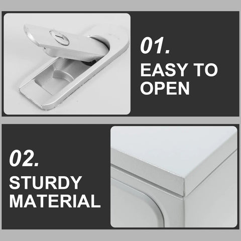 Weatherproof Electrical Junction Box With Lock Outdoor Enclosure Easy Open Lock and Sturdy Material Details