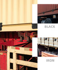 Heavy Duty Weld On Trailer Door Hinges 2 Pack Thickened Metal Butt Hinges for Dump Trailers shown installed on truck