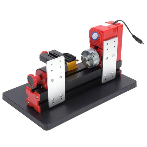 LUCKDANO Mini Metal Lathe Machine Z20002 24W High Speed 20000Rpm Motorized Tool for turning, shaping, and drilling DIY crafts.
