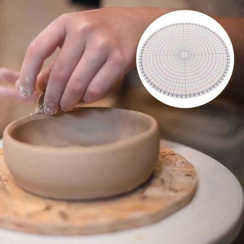 Slick Circle Ruler And Pottery Layout Template For Dead-On Marking On Rotary Disc Trimmers Built For Clay Sculpting And Ceramic Making That Delivers Flawless Rounds Without The Drama