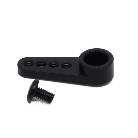 Beefy 21T 5Mm Metal RC Servo Arm Horn For Mini Servos, 21T Spline, 5Mm Shaft, shown with a black screw, side view