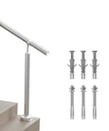 Tough As Nails Stainless Steel 304 Hand Rail For Steps And Porch Safety Grab Bar Wall Mount with installation hardware.