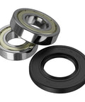 Heavy Duty Tub Bearings And Seal Kit For Samsung Washers showing steel bearings and black lip seal for washer repairs.