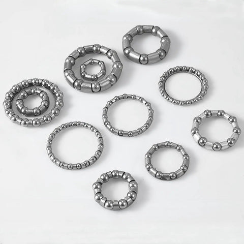 Bicycle Headset Bearings Kit 4 Pack, 5 By 32 Inch, 16 Ball, Stainless Steel Caged Bearings for smooth steering, top view