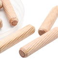 120 Pack Birch Hardwood Dowel Pins Three Eighths Inch By Two Inch Fluted Straight Grooved Wood Dowels Rods For Woodworking