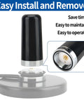 Dual Band Car Ham Radio Antenna With NMO Mount For VHF UHF 136-174 MHz And 400-470 MHz, Ultra Short 9 cm Design, Easy Install