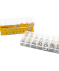 E Clips Assortment Kit Pro Grade 425Pcs 304 Stainless Steel Snap Rings in labeled storage box
