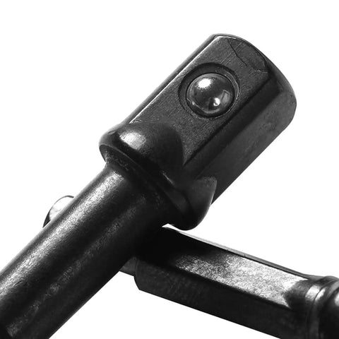 Ailgely Portable 24-Piece Impact Extension And Socket Adapter Kit Made From Top-Tier Chrome Steel For Super Tough Handling, Durable Performance, Easy On-The-Go Use, Plus Detent Balls That Securely Grip Sockets For Your Next Big Job. Black chrome steel socket adapter with detent ball