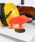 Neon orange animal silhouette target from Four Piece Gun Target Set With Animal Silhouette Targets Stainless Steel Neon Orange