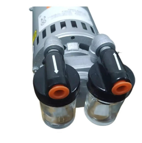 Factory Fresh High Vacuum Pump Replacement Compatible With 1531 107B G289X showing dual outlets and transparent filters.