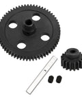 Beefy Metal Spur Diff Main Gear 62T And 17T Pinion Set for WLtoys 12428 12423 1/12 RC Crawler Car, Durable Steel Gear Train