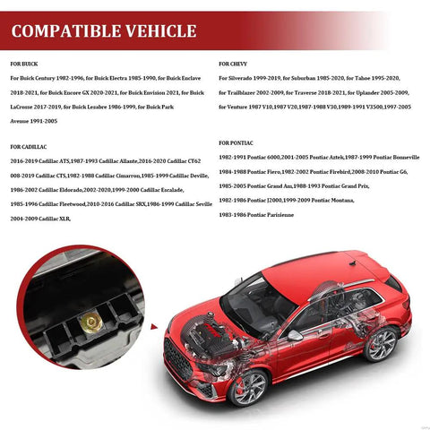 Image showing a detailed overview of compatible vehicles for Heavy Duty Battery Hold Down Clamp Kit for Ford Mercury Lincoln Cars.