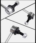 Two Piece Sway Bar Links Front Stabilizer Link Set For Ford Focus 2013-2018, Escape 2013-2018, C-Max 2013-2018, Mazda 3 2010-2013, Volvo C30 2008-2013, C70 2006-2013 Heavy Duty Front Suspension Upgrade, steel front link ends