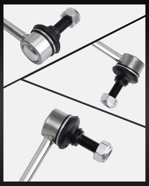 Two Piece Sway Bar Links Front Stabilizer Link Set For Ford Focus 2013-2018, Escape 2013-2018, C-Max 2013-2018, Mazda 3 2010-2013, Volvo C30 2008-2013, C70 2006-2013 Heavy Duty Front Suspension Upgrade, steel front link ends