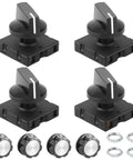 Four Pack Rotary Switches Rated 13 Amps At 125 Volts And 10 Amps At 250 Volts with knobs and washers, plastic body, copper terminals