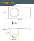 Dimensions of Deadnuts Tight Heavy Duty 4 Inch Blast Gate Valve For Professional Workshop Dust Collection Systems.