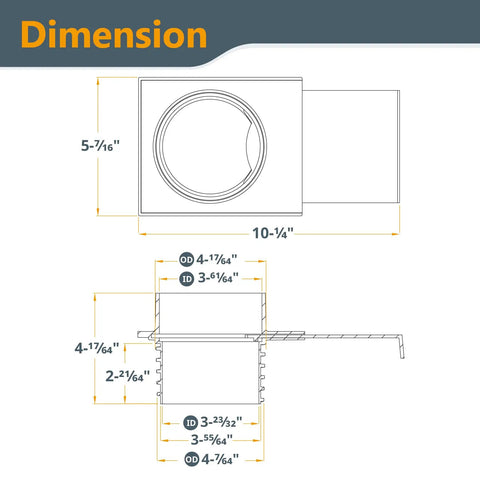 Dimensions of Deadnuts Tight Heavy Duty 4 Inch Blast Gate Valve For Professional Workshop Dust Collection Systems.