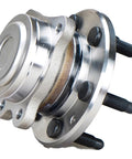 Front Wheel Bearing And Hub Assembly Fits Chevy Colorado 2015 2019 And GMC Canyon 2015 2019, Premium Replacement Hub Bearing Kit For Smooth Steering, Durable Front Wheel Hub Assembly, close-up view of the metal hub component.