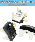 Different angles of Refrigerator Starter PTC Start Relay 4.7 Ohm 1 Pin With 6750C0005P Overload Protector Replacement.