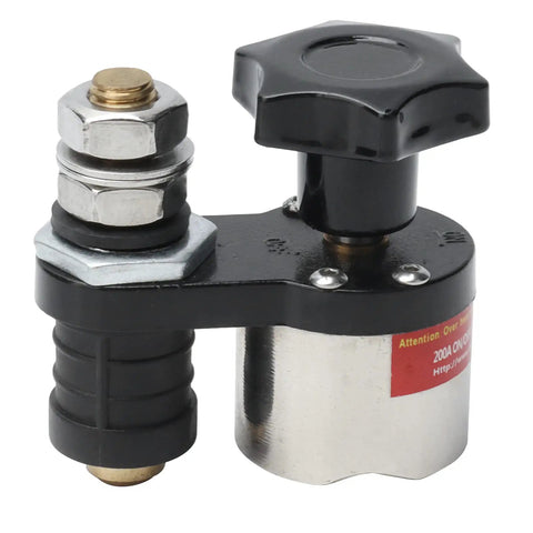 Super Snazzy Fabater Magnetic Welding Ground Clamp Switch With On Off Function, close-up view of adjustable connector with silicone insulation.