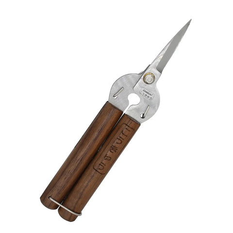 Razor Sharp Pruning Shears For Gardening With Carbon Steel Blade And Walnut Wood Handle, 6.8 Inch Garden Snips