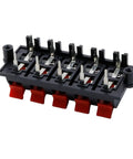 Straight Speaker Terminal Strip WP10-03B Push Release Clips 5Pcs For DIY Audio Upgrades, Durable Plastic and Iron, 77x30x29mm