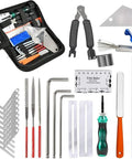 Guitar Repair Kit For Pros And Hobbyists With Pro Grade String Action Ruler Gauge Measuring Tools Hex Wrench Set Files