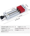 Dimensions of Compact Aluminum CNC Engraving Vise For Desktop Projects Adjustable Bench Clamp With Pre Drilled M5 Holes