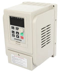 Beefy 220V VFD Inverter for motor speed control, 2.2kW single-phase input to three-phase output, front view of the device.