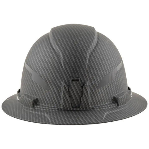 Hard Hat With Premium KARBN Pattern Full Brim Non Vented Design Padded Sweat Wicking Band And Top Pad Made For Electric Work Class E
