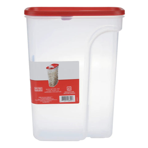 Modular Cereal Keeper Large for Pantry Organization with recessed flip top lid and ergonomic grip, shown front view.