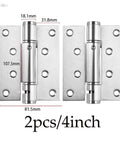 Invisible Self Closing Door Hinge Steel Hidden Door Closer With Spring Return, 2 pack, 4 inch, durable steel construction